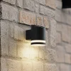 Lindby Solcellelamper|Væglamper > udendørs LED-væglampe Bentlas, antracit, IP44