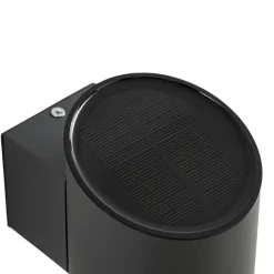 Lindby Solcellelamper|Væglamper > udendørs LED-væglampe Bentlas, antracit, IP44