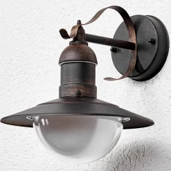 Terrassebelysning|Væglamper ^ Lindby udendørs LED-væglampe Clea, bredde 24 cm, metal