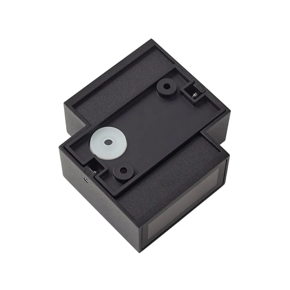 Lindby Terrassebelysning|Væglamper > udendørs LED-væglampe Fendir, sort, aluminium, 10,5 cm