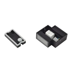 Lindby Terrassebelysning|Væglamper > udendørs LED-væglampe Fendir, sort, aluminium, 10,5 cm