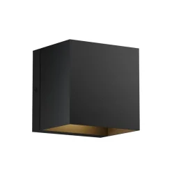 Lindby Væglamper > udendørs LED-væglampe Glyn, sort, metal, 12 cm, IP44