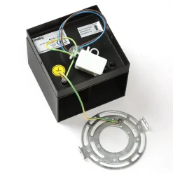 Lindby Væglamper > udendørs LED-væglampe Glyn, sort, metal, 12 cm, IP44