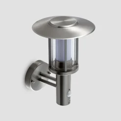 Lindby Væglampe Med Sensor|Terrassebelysning > udendørs LED-væglampe Gregory, sensor, stål, IP44