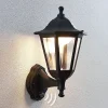 Lindby Væglampe Med Sensor|Terrassebelysning > udendørs LED-væglampe Iavo, sensor, sort, lygte