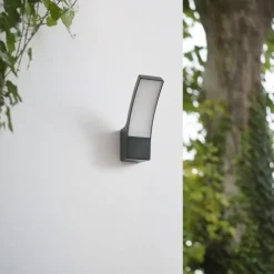 Lindby Terrassebelysning|Væglamper > udendørs LED-væglampe Ilvita, antracit, metal, IP54