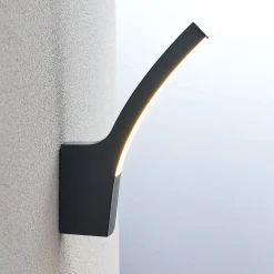 Lindby Terrassebelysning|Væglamper > udendørs LED-væglampe Ilvita, antracit, metal, IP54