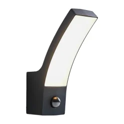 Væglampe Med Sensor|Terrassebelysning ^ Lindby udendørs LED-væglampe Ilvita, sensor, antracit, IP54