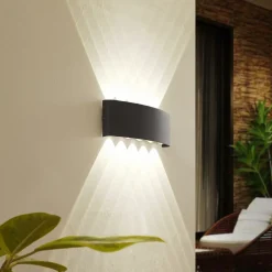 Lindby Terrassebelysning|Væglamper > udendørs LED-væglampe Ithan, 5 lyskilder, antracit, metal