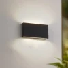 Væglamper ^ Lindby udendørs LED-væglampe Jarte, sort, metal, 17 cm, IP54
