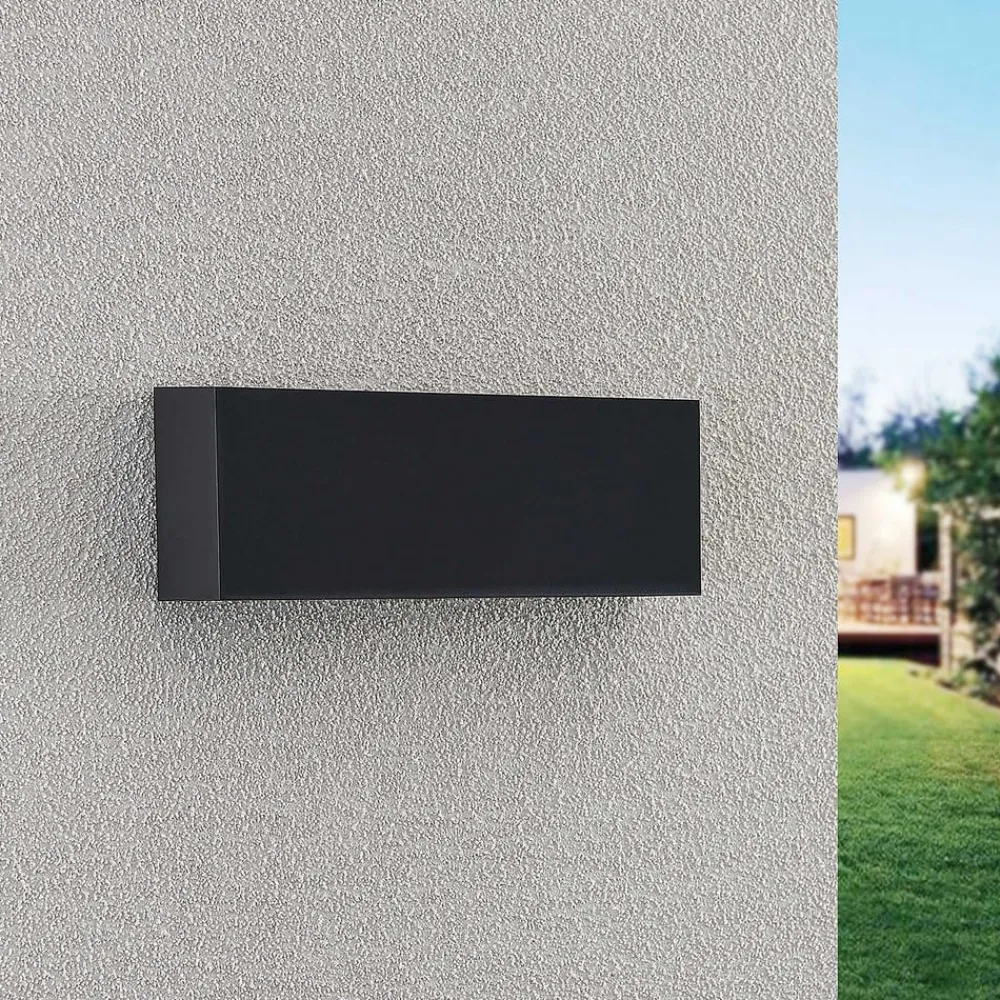 Lindby Terrassebelysning|Væglamper > udendørs LED-væglampe Jarte, 24 cm, ned, grå, IP65