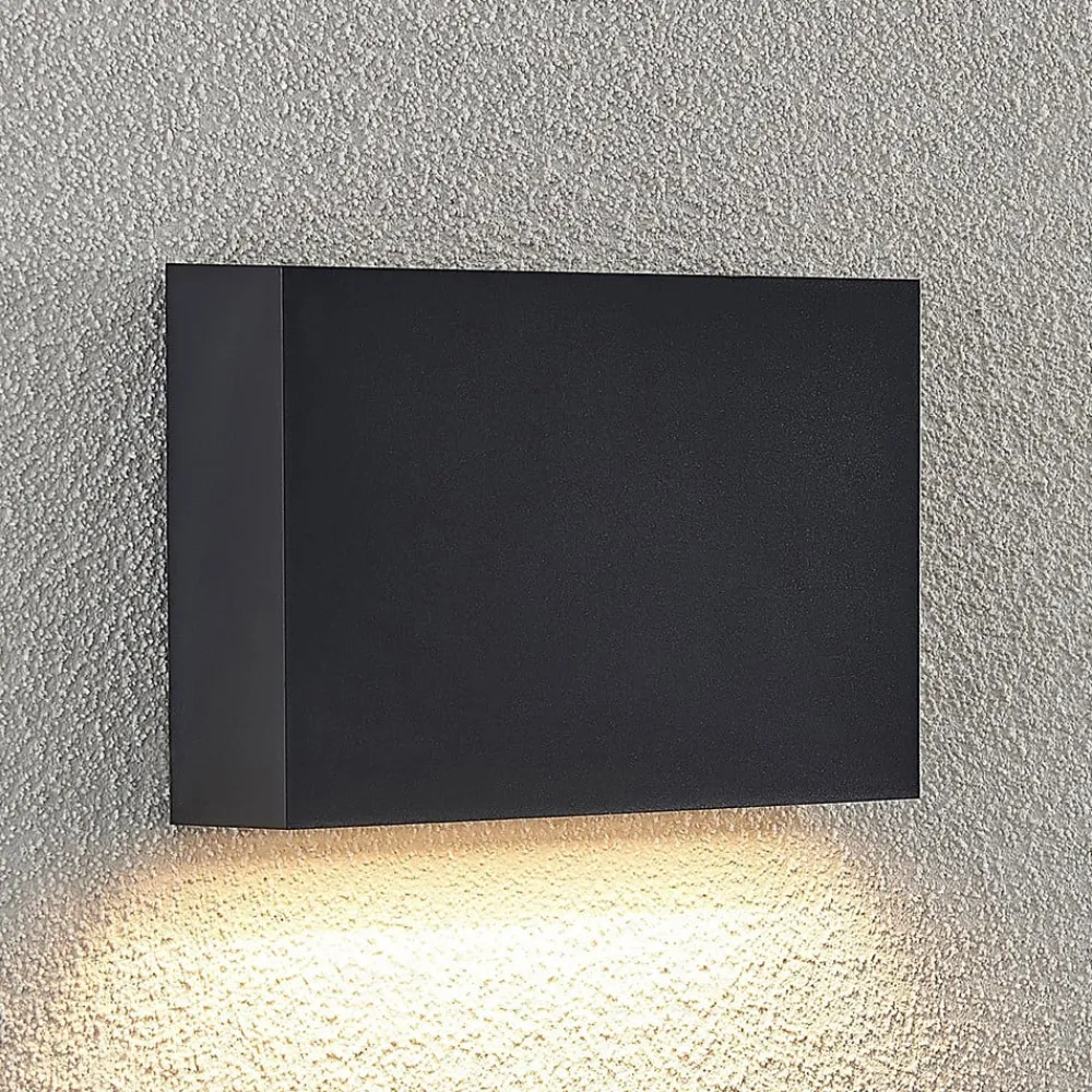 Lindby Terrassebelysning|Væglamper > udendørs LED-væglampe Jarte, 20 cm, ned, grå, IP65