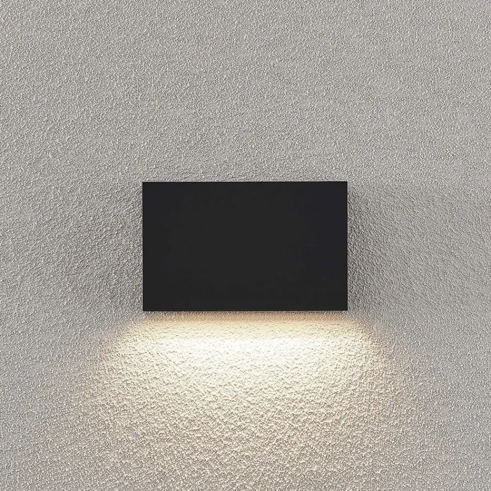 Lindby Terrassebelysning|Væglamper > udendørs LED-væglampe Jarte, 20 cm, ned, grå, IP65