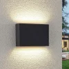 Terrassebelysning|Væglamper ^ Lindby udendørs LED-væglampe Jarte, 20 cm, op/ned, grå, IP65