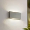 Lindby Terrassebelysning|Væglamper > udendørs LED-væglampe Jarte, grå, metal, 17 cm, IP54