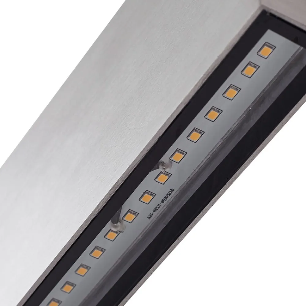 Lindby Terrassebelysning|Væglamper > udendørs LED-væglampe Jarte, grå, metal, 17 cm, IP54