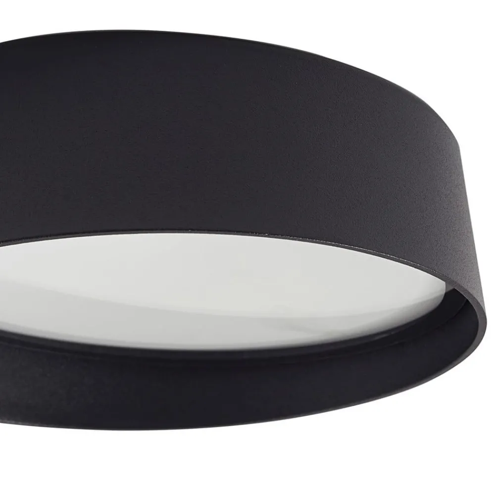 Terrassebelysning ^ Lindby udendørs LED-væglampe Jesiba, antracit, aluminium, Ø 16cm
