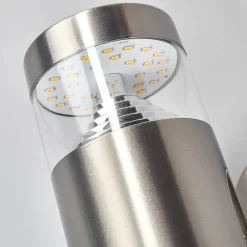 Lindby Terrassebelysning|Væglamper > udendørs LED-væglampe Lanea, 21 cm, stål, IP44