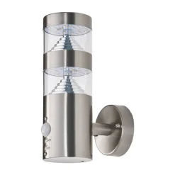 Lindby Væglampe Med Sensor|Terrassebelysning > udendørs LED-væglampe Lanea, 22 cm, stål, sensor