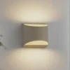 Væglamper ^ Lindby udendørs LED-væglampe Lenore, beige, metal, 13,5 cm
