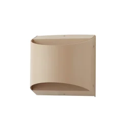 Væglamper ^ Lindby udendørs LED-væglampe Lenore, beige, metal, 13,5 cm