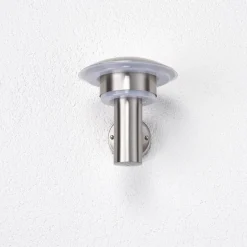 Lindby Terrassebelysning|Væglamper > udendørs LED-væglampe Lillie, højde 19 cm, stål