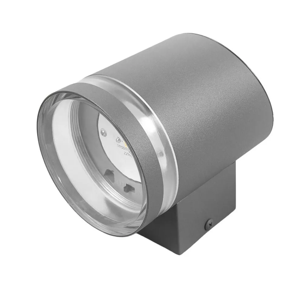 Solcellelamper|Terrassebelysning ^ Lindby udendørs LED-væglampe Melinda, 9 cm, stål