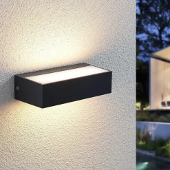 Lindby Væglamper > udendørs LED-væglampe Nienke, 17 cm, saltvandsresistent, IP65