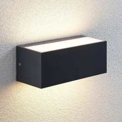 Terrassebelysning|Væglamper ^ Lindby udendørs LED-væglampe Nienke, 23 cm, saltvandsresistent, IP65