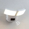 Væglampe Med Sensor|Terrassebelysning ^ Lindby udendørs LED-væglampe Nikias, 30 cm, sensor, 2 lyskilder, hvid