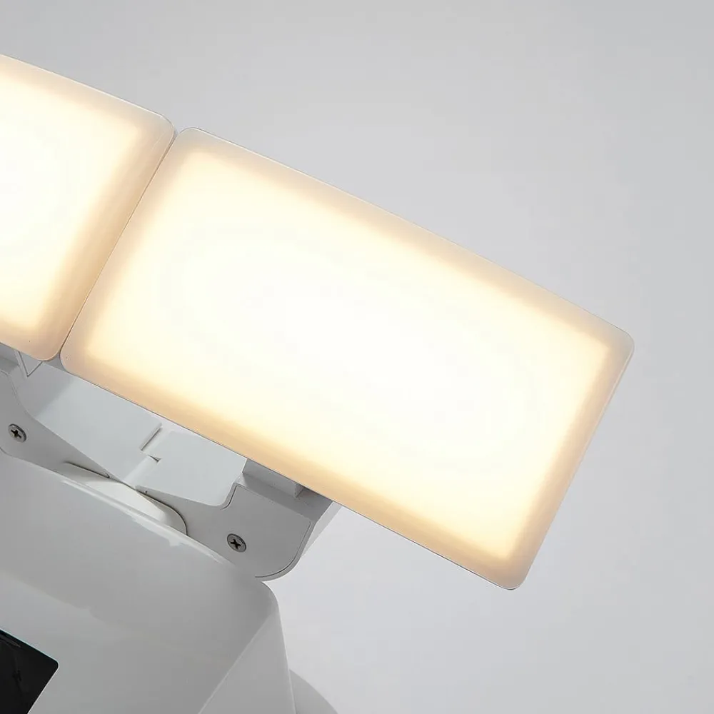 Væglampe Med Sensor|Terrassebelysning ^ Lindby udendørs LED-væglampe Nikias, 30 cm, sensor, 2 lyskilder, hvid