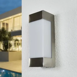 Lindby Væglamper > udendørs LED-væglampe Severina, stål, IP44