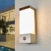 Væglampe Med Sensor|Væglamper ^ Lindby udendørs LED-væglampe Severina, 25 cm, sensor, stål