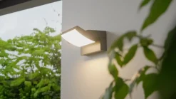 Terrassebelysning|Væglamper ^ Lindby udendørs LED-væglampe Sherin, antracit, drejelig