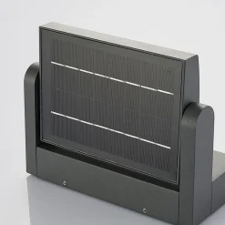 Solcelle Lampe Med Sensor|Væglampe Med Sensor ^ Lindby udendørs LED-væglampe Sherin, antracit, sensor