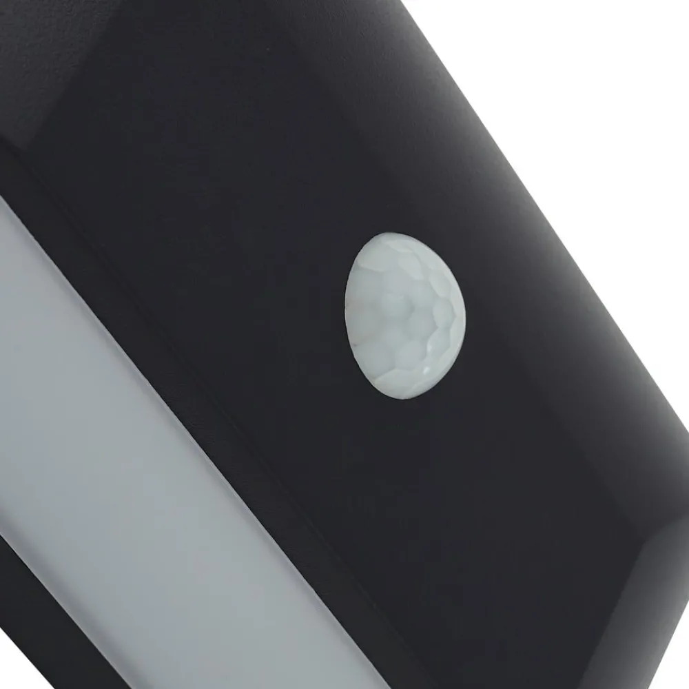 Lindby Terrassebelysning|Væglamper > udendørs LED-væglampe Siana, sort, pc, sensor