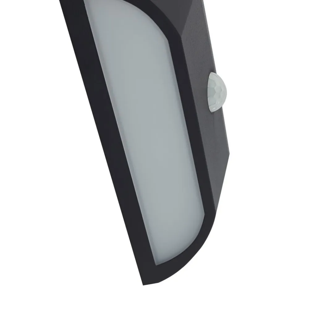 Lindby Terrassebelysning|Væglamper > udendørs LED-væglampe Siana, sort, pc, sensor
