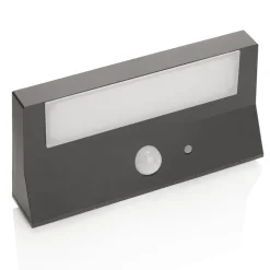 Lindby Solcelle Lampe Med Sensor|Væglampe Med Sensor > udendørs LED-væglampe til udendørs vægmontering Maresia, sensor, antracit