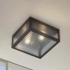 Lindby Udendørs Loftlamper > udendørs loftlampe Bolgar, sort, metal, glas