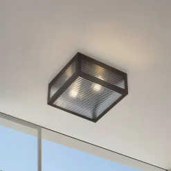 Lindby Udendørs Loftlamper > udendørs loftlampe Bolgar, sort, metal, glas