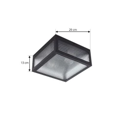 Lindby Udendørs Loftlamper > udendørs loftlampe Bolgar, sort, metal, glas