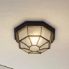 Lindby Udendørs Loftlamper > udendørs loftlampe Idril, antracit, metal, Ø 26,5 cm