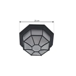 Lindby Udendørs Loftlamper > udendørs loftlampe Idril, antracit, metal, Ø 26,5 cm
