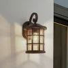 Lindby Terrassebelysning|Væglamper > udendørs væglampe Ankea, rust/amber, 37 cm, IP23, E27