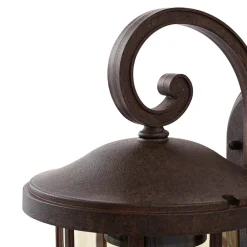 Lindby Terrassebelysning|Væglamper > udendørs væglampe Ankea, rust/amber, 37 cm, IP23, E27