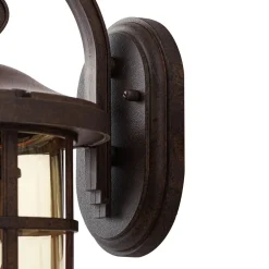 Lindby Terrassebelysning|Væglamper > udendørs væglampe Ankea, rust/amber, 37 cm, IP23, E27