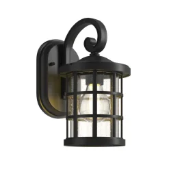 Lindby Terrassebelysning|Væglamper > udendørs væglampe Ankea, sort, højde 28 cm, IP23, E27