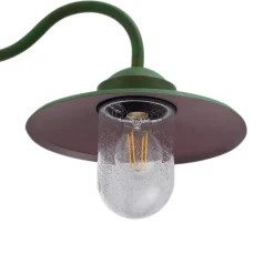 Væglamper ^ Lindby udendørs væglampe Bilma, grøn, glas, 29 cm høj