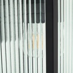 Lindby Terrassebelysning|Væglamper > udendørs væglampe Bolgar, sort, metal, glas, 15 cm
