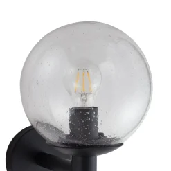Lindby Terrassebelysning > udendørs væglampe Dangan, klar, glas, Ø 20 cm